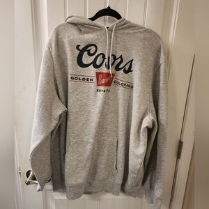 Coors Banquet Hoodie 3XL Gray Golden Colorado Graphic Pullover Sweatshirt